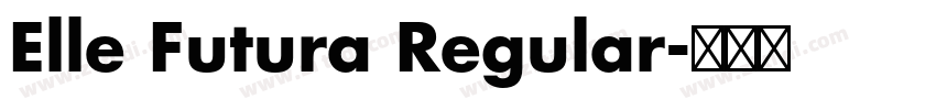 Elle Futura Regular字体转换